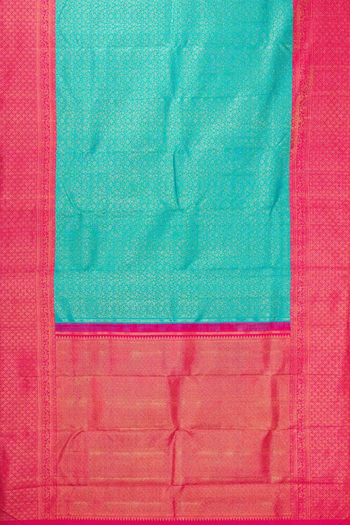 Pure Silk Pure Zari Sky Blue Kanjivaram Saree