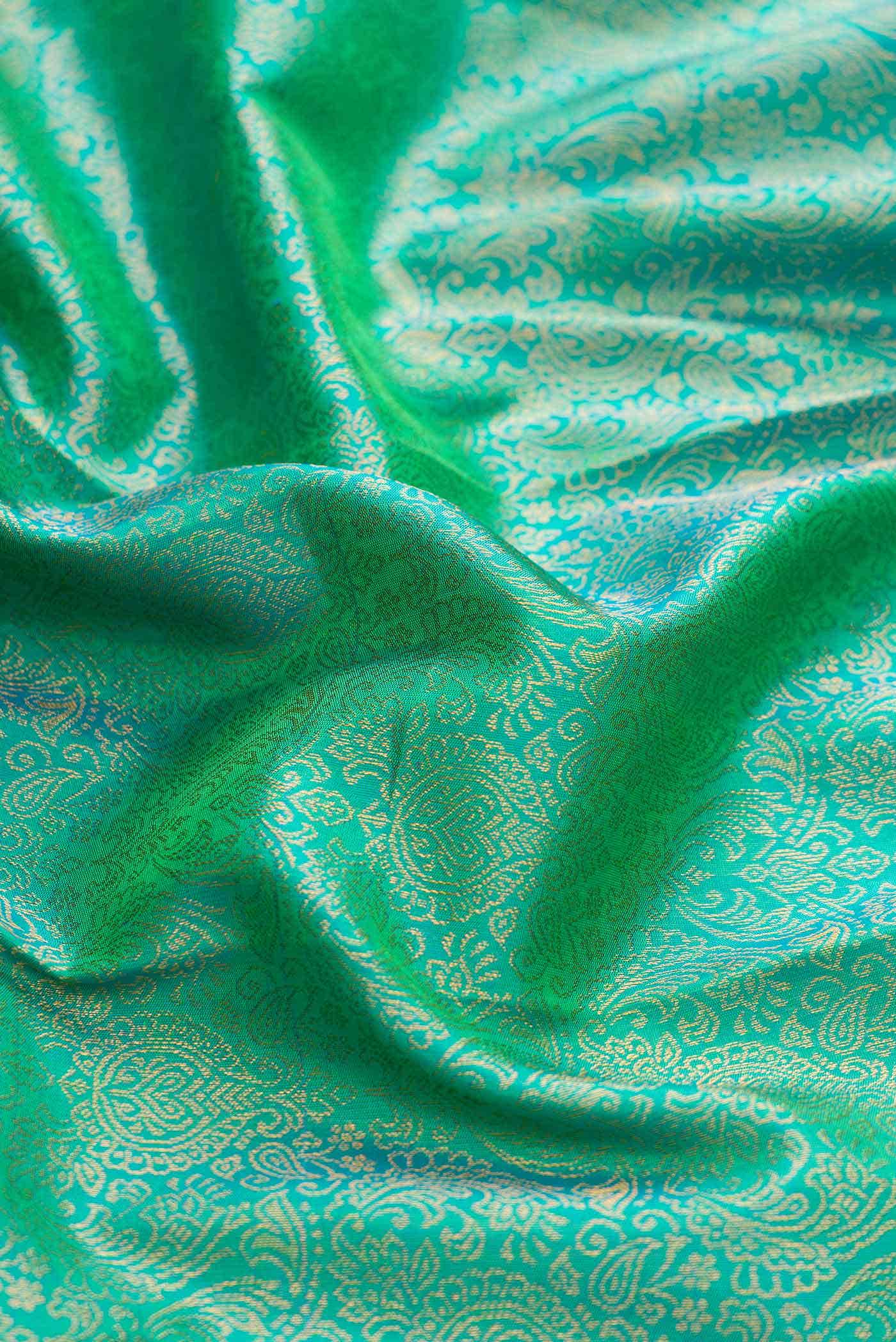 Green Dual Tone Kanchipuram Silk Saree