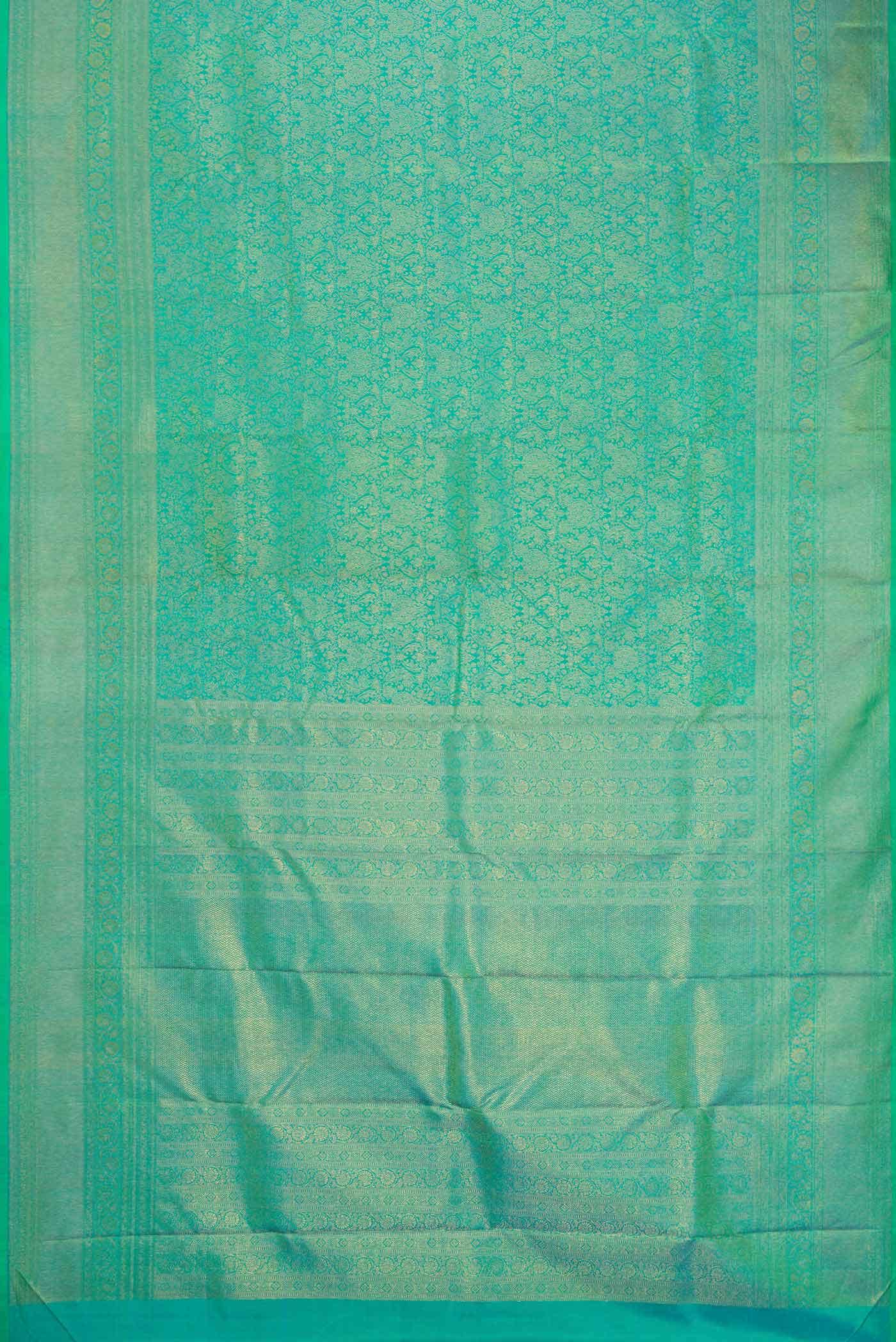 Green Dual Tone Kanchipuram Silk Saree