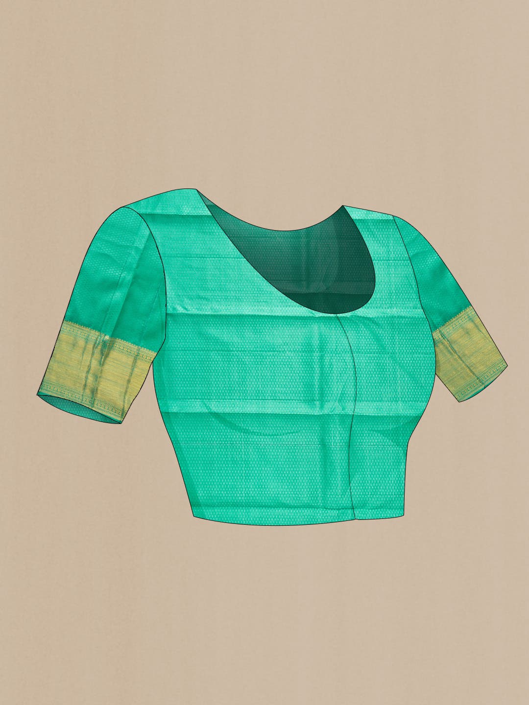 Pure Silk Pure Zari Green Dual Tone Kanchipuram Saree