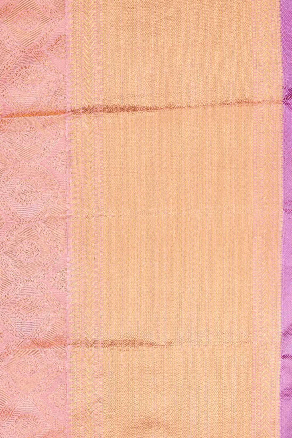 Pure Silk Pure Zari Pink Kanchipuram Saree
