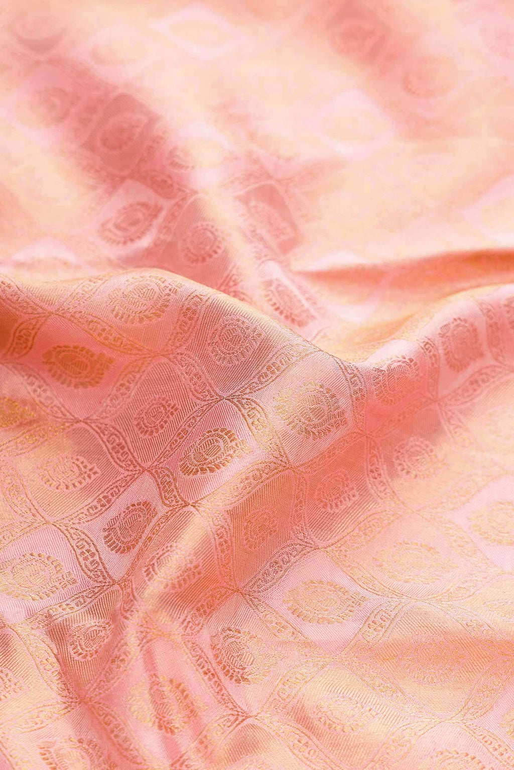 Pure Silk Pure Zari Pink Kanchipuram Saree