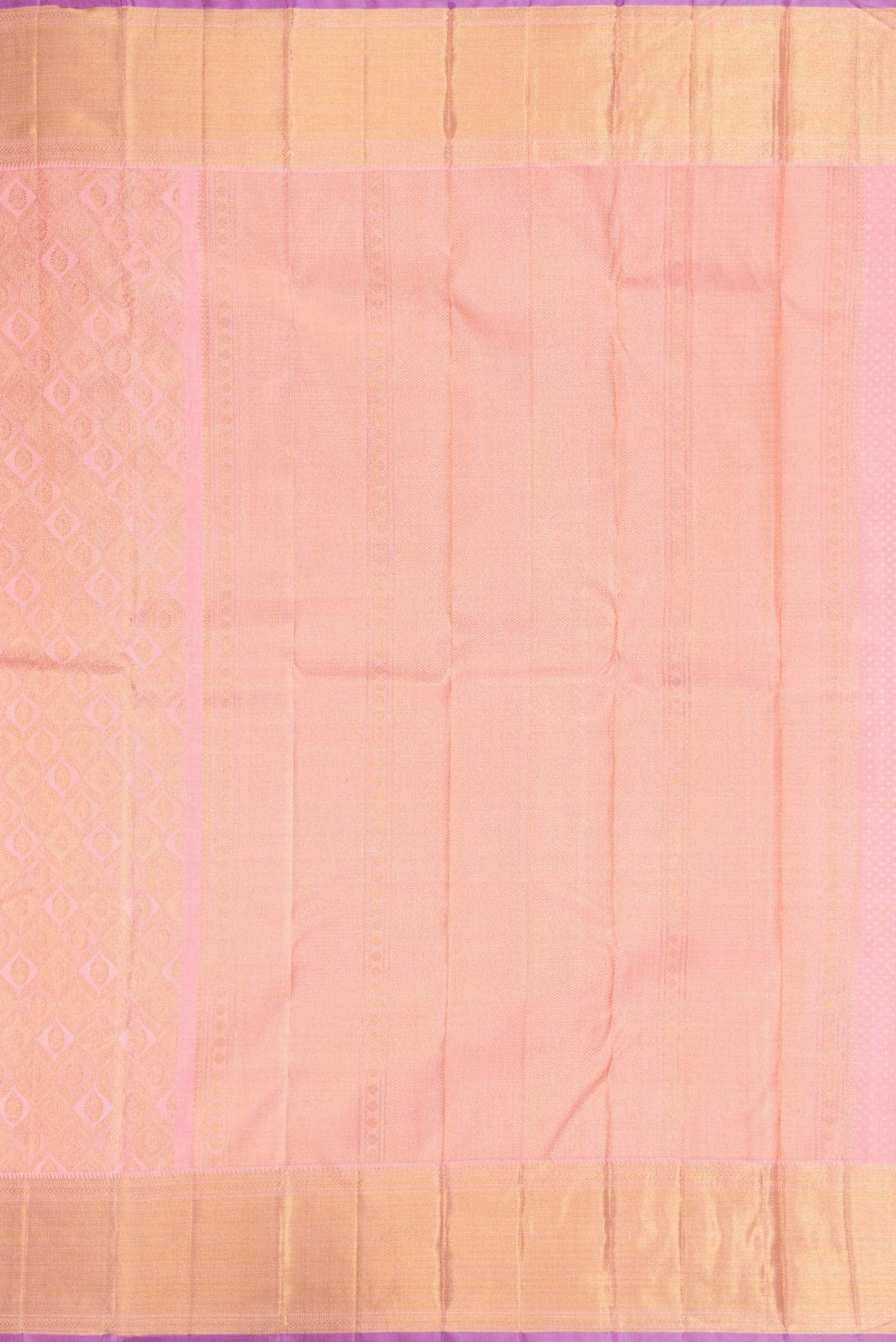 Pure Silk Pure Zari Rose pink Kanjivaram Saree