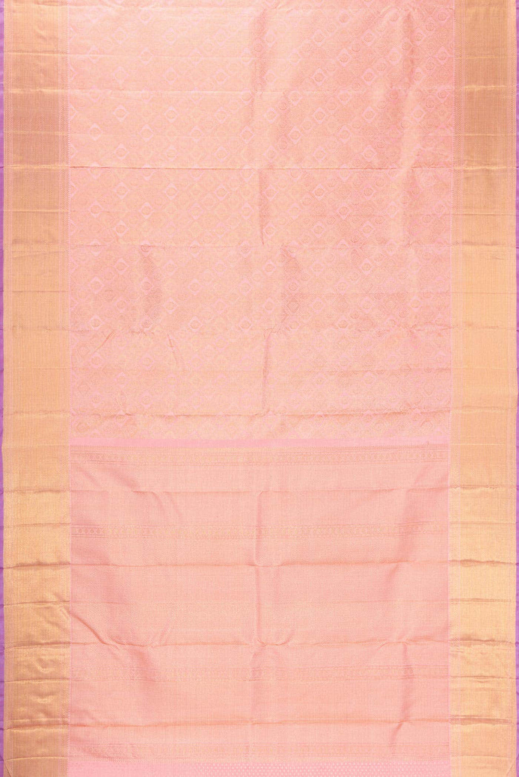 Pure Silk Pure Zari Pink Kanchipuram Saree