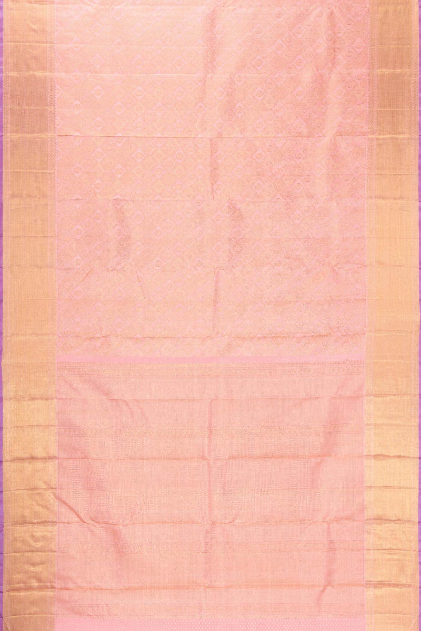 Pure Silk Pure Zari Rose pink Kanjivaram Saree