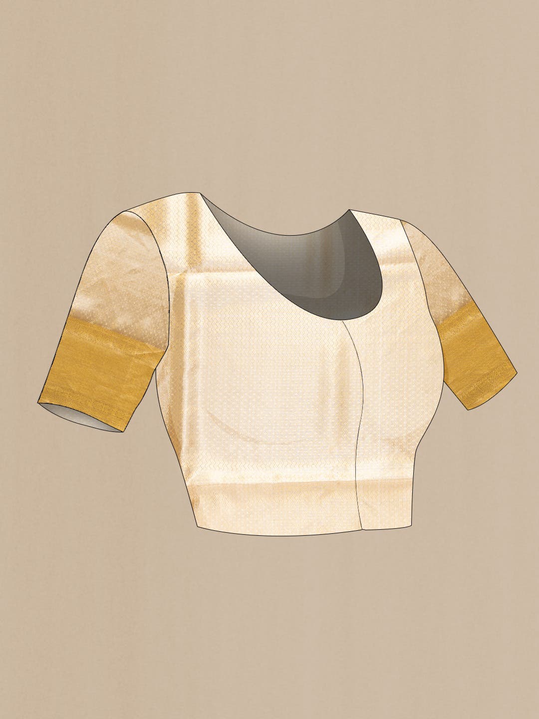 Pure Silk Pure Zari Gold Dual Tone Kanjivaram Tissue Saree