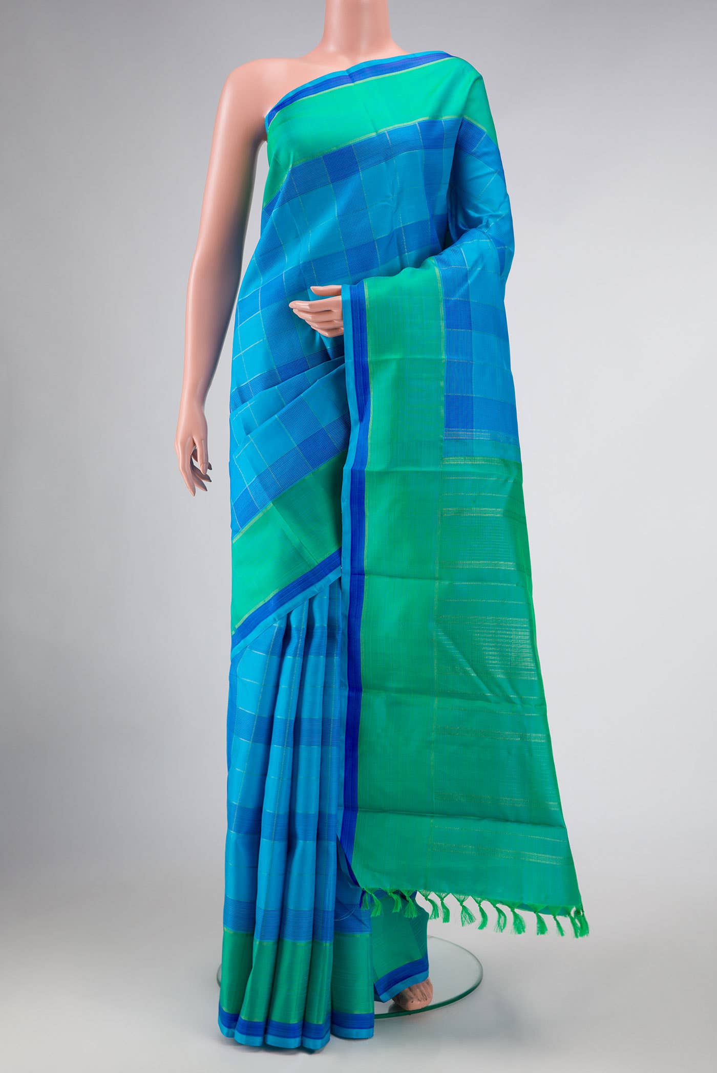 Pure Silk Pure Zari Multi Kanchipuram Saree