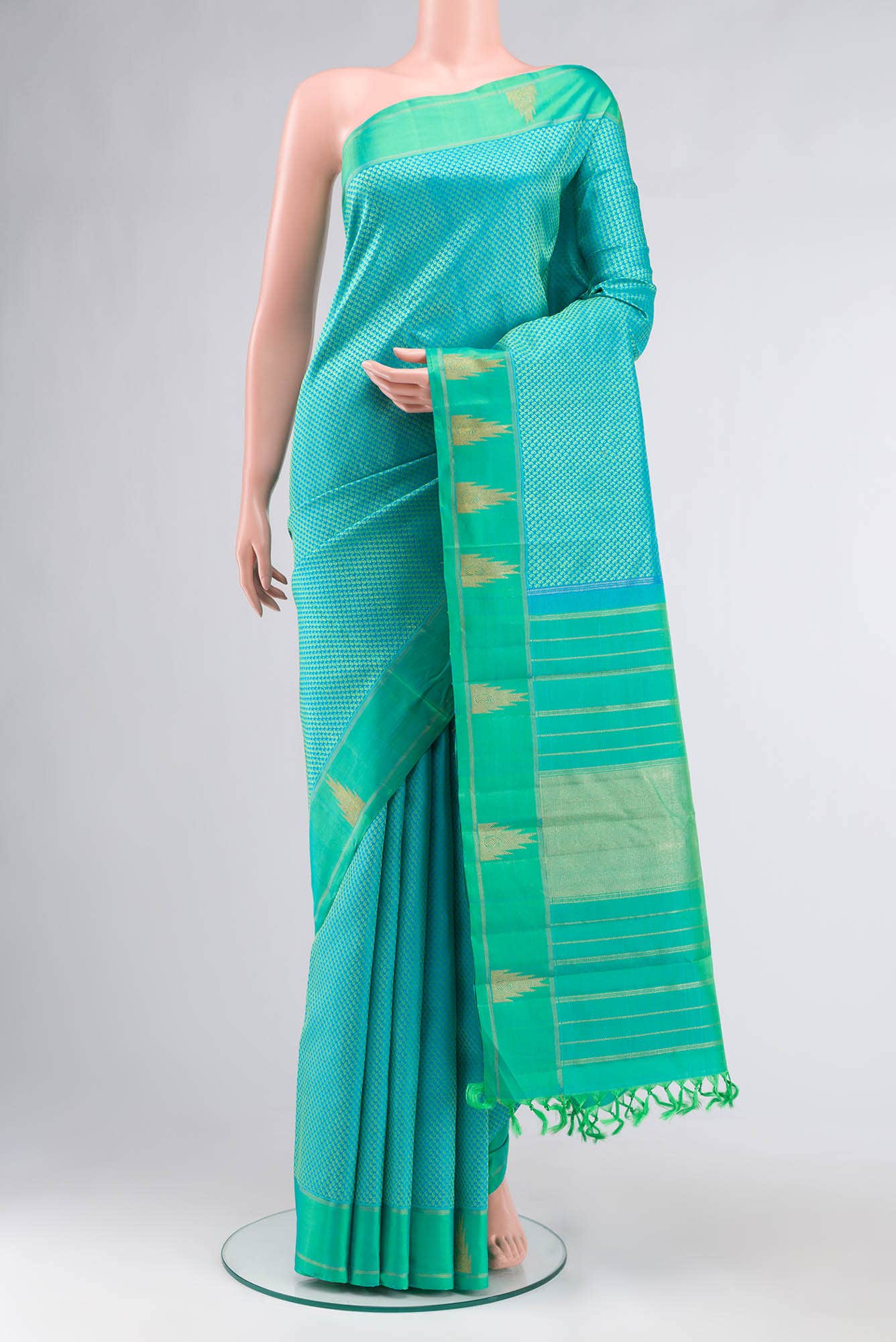 Blue Kanchipuram Silk Saree