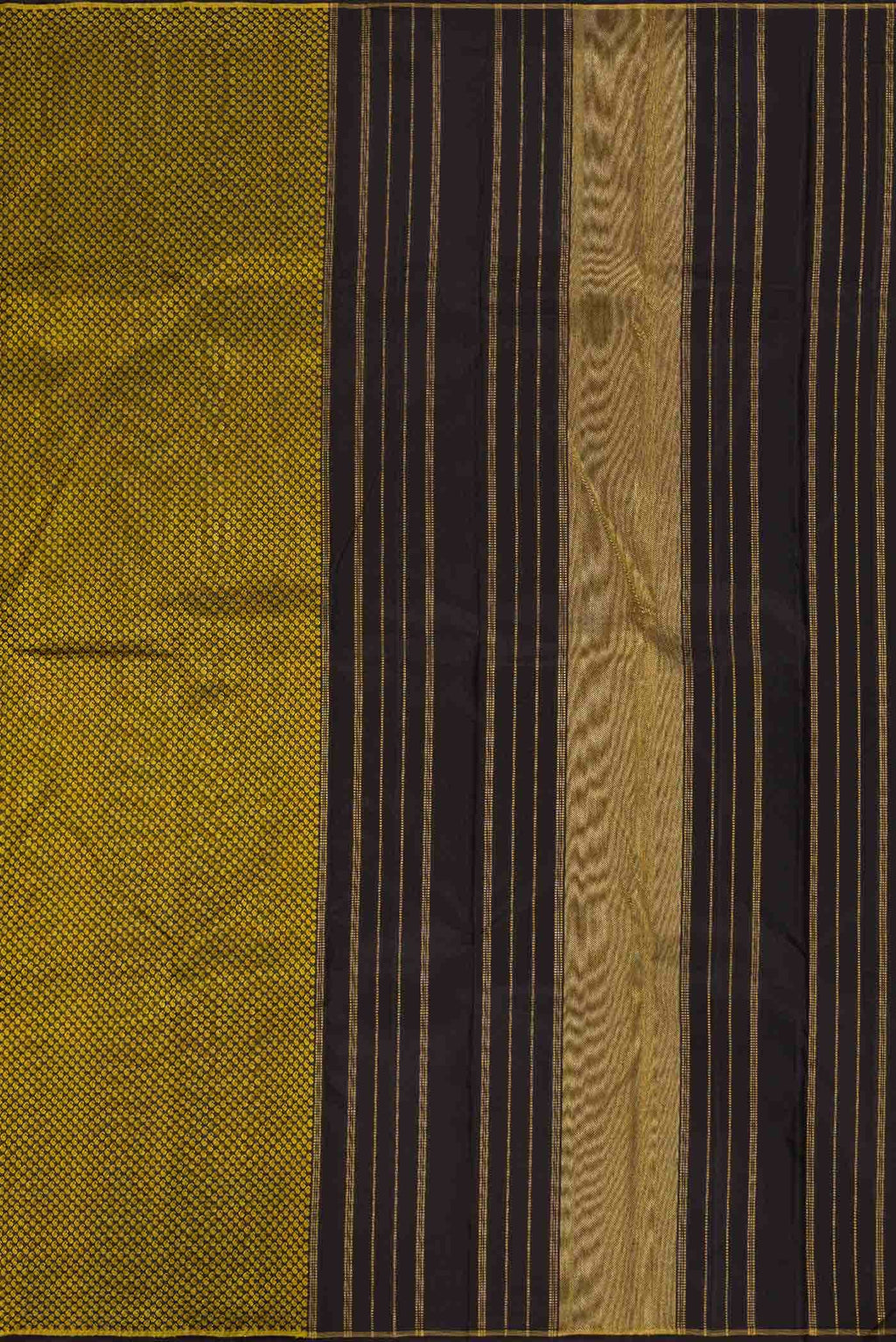 Pure Silk Pure Zari Black Dual Tone Kanchipuram Saree