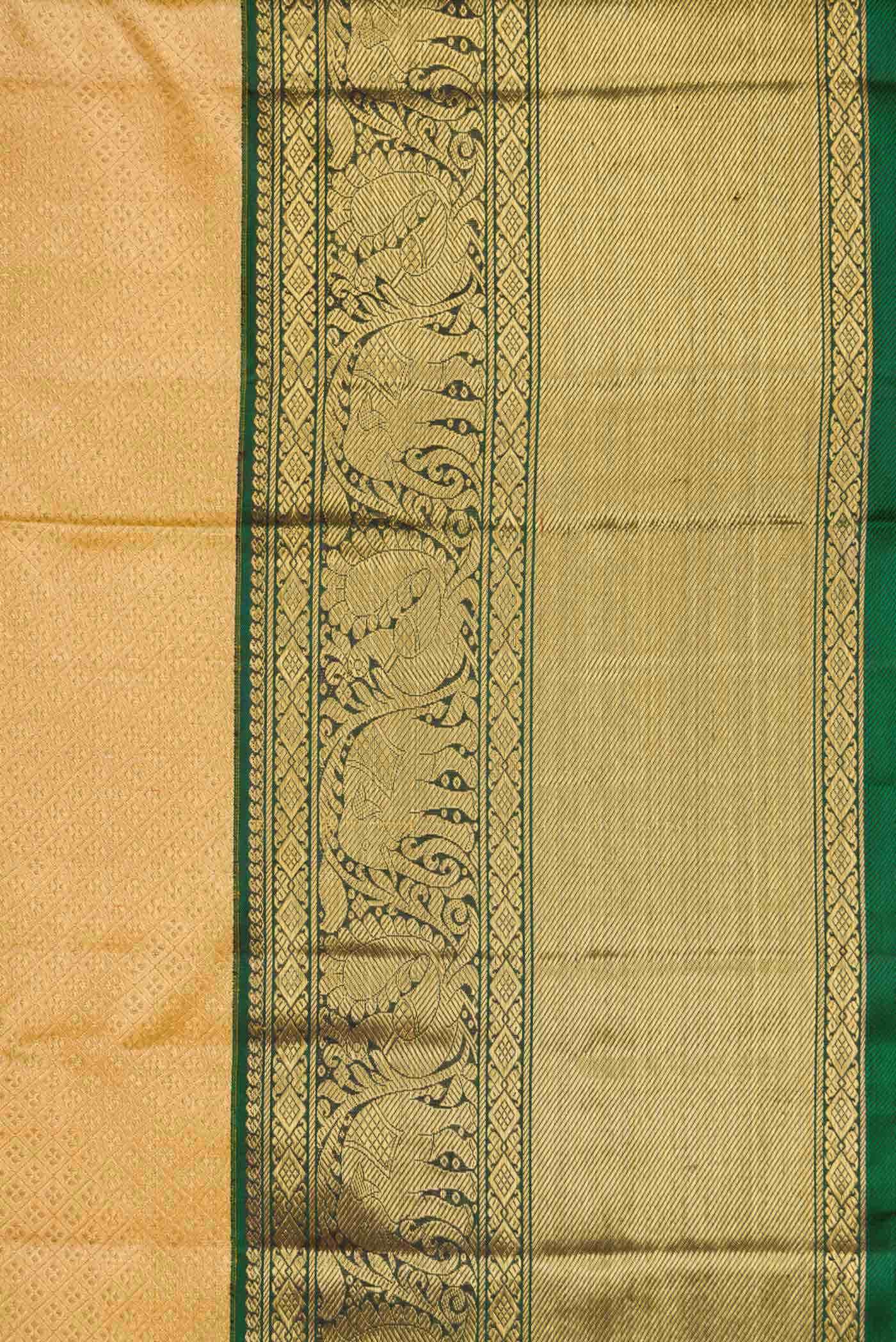 Pure Silk Pure Zari Gold Kanchipuram Saree