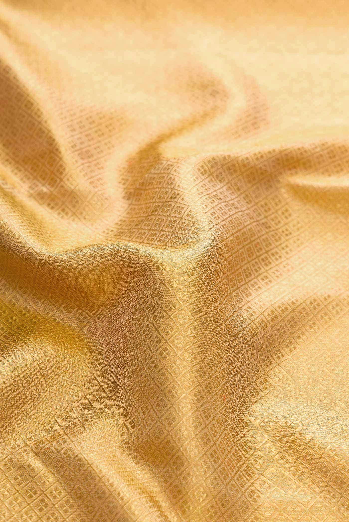 Pure Silk Pure Zari Gold Kanchipuram Saree