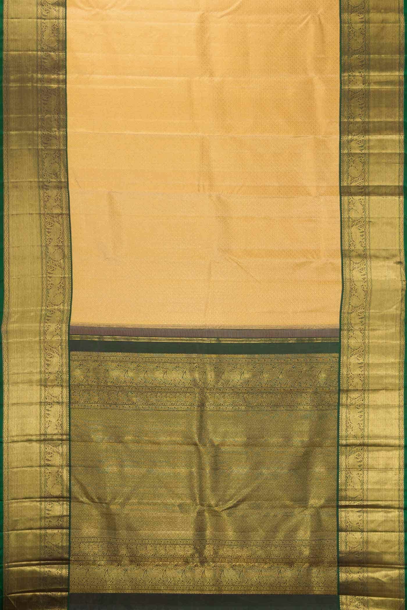 Pure Silk Pure Zari Gold Kanchipuram Saree