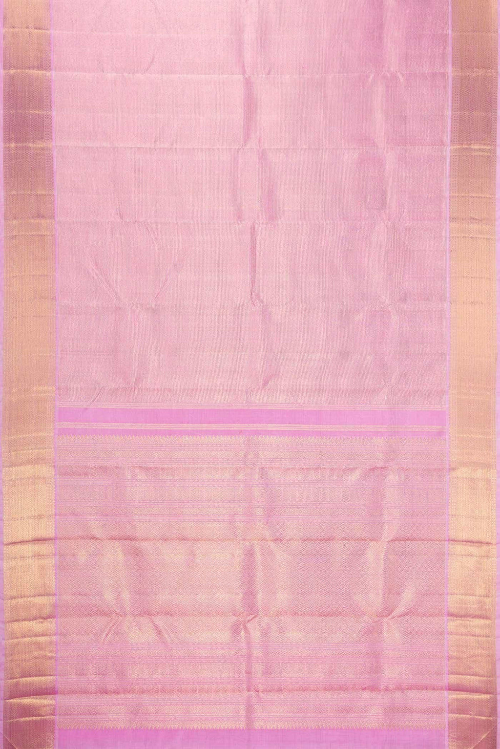 Pure Silk Pure Zari Lavender Kanchipuram Tissue Saree