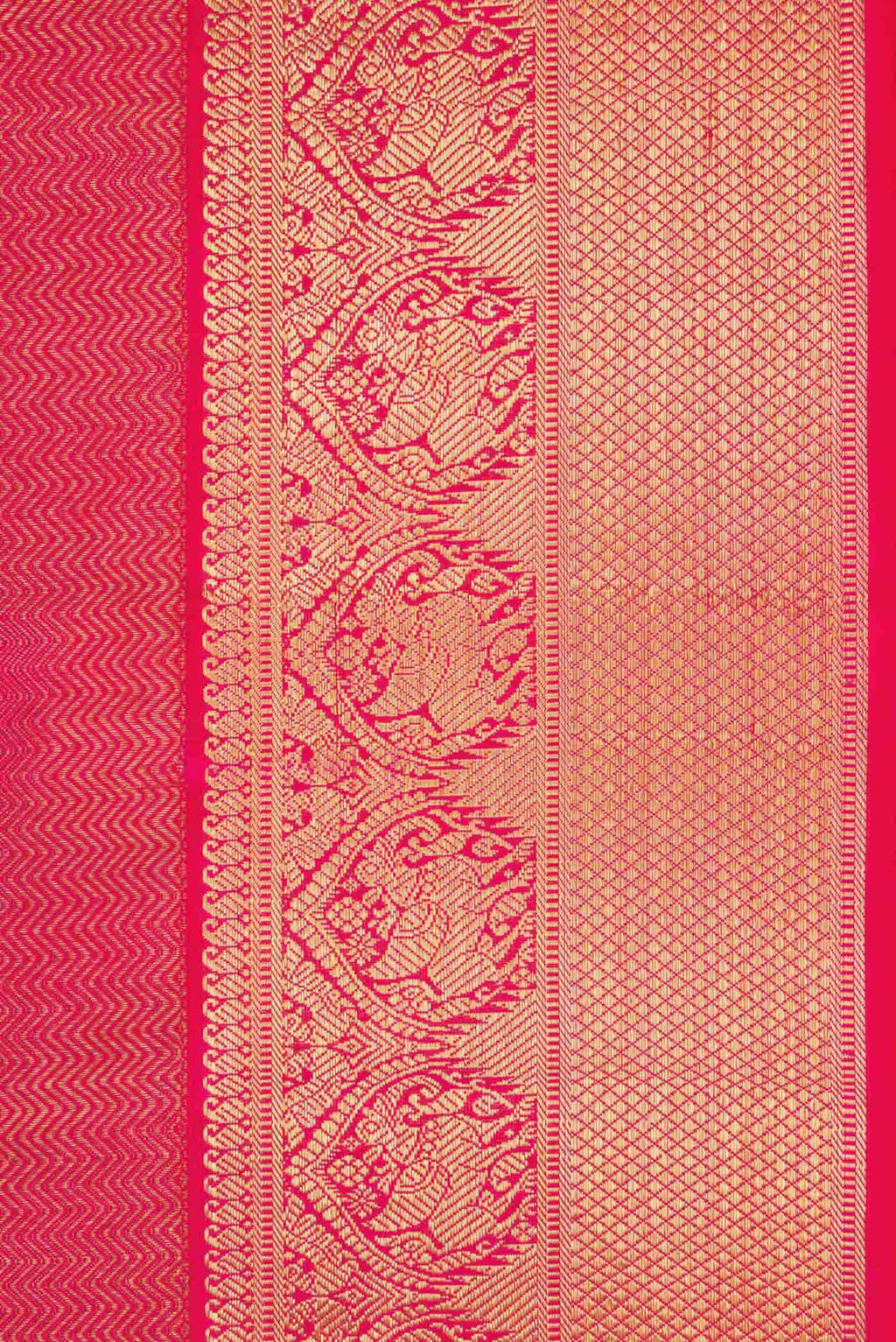 Pure Silk Pure Zari Pink Kanchipuram Saree