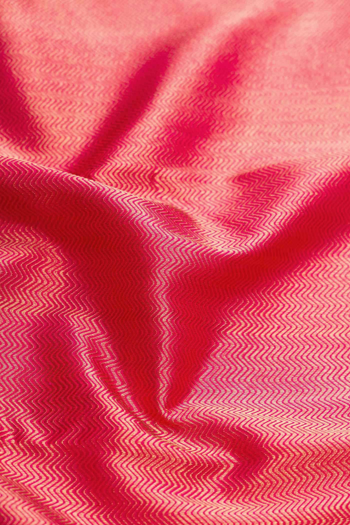 Pure Silk Pure Zari Pink Kanchipuram Saree