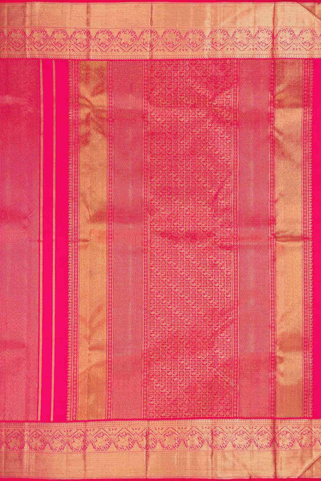 Pure Silk Pure Zari Pink Kanchipuram Saree