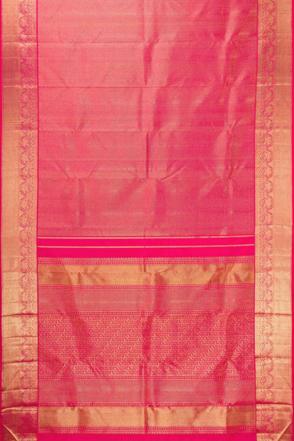 Pure Silk Pure Zari Pink Kanchipuram Saree