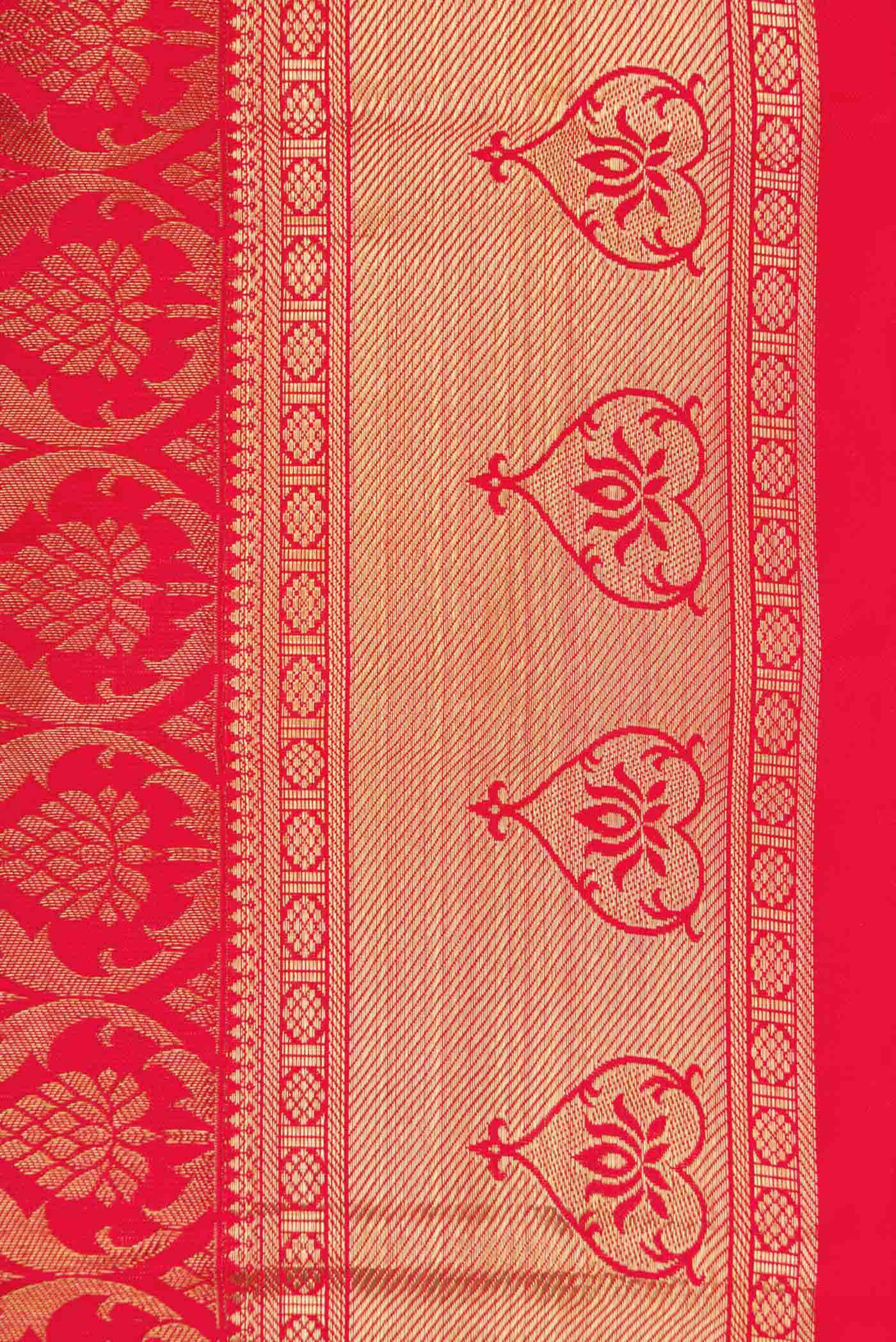 Pure Silk Pure Zari Red Kanchipuram Saree