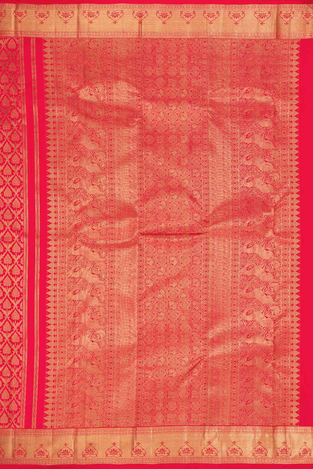 Pure Silk Pure Zari Red Kanchipuram Saree