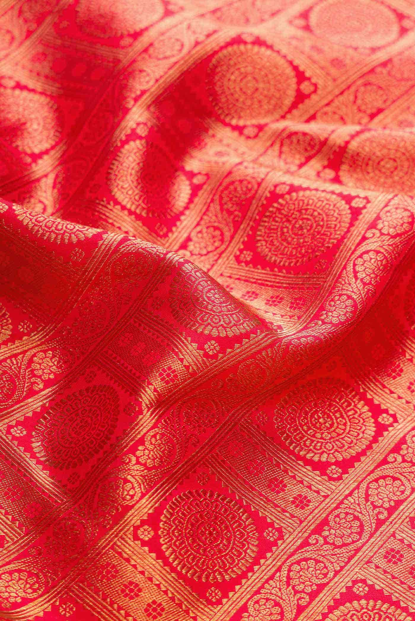 Pure Silk Pure Zari Red Kanjivaram Saree