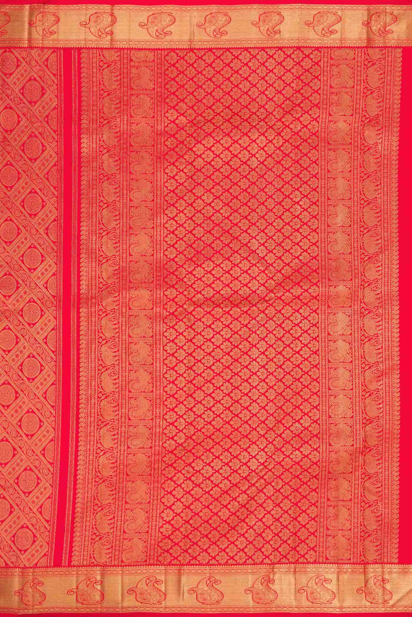 Pure Silk Pure Zari Red Kanchipuram Saree