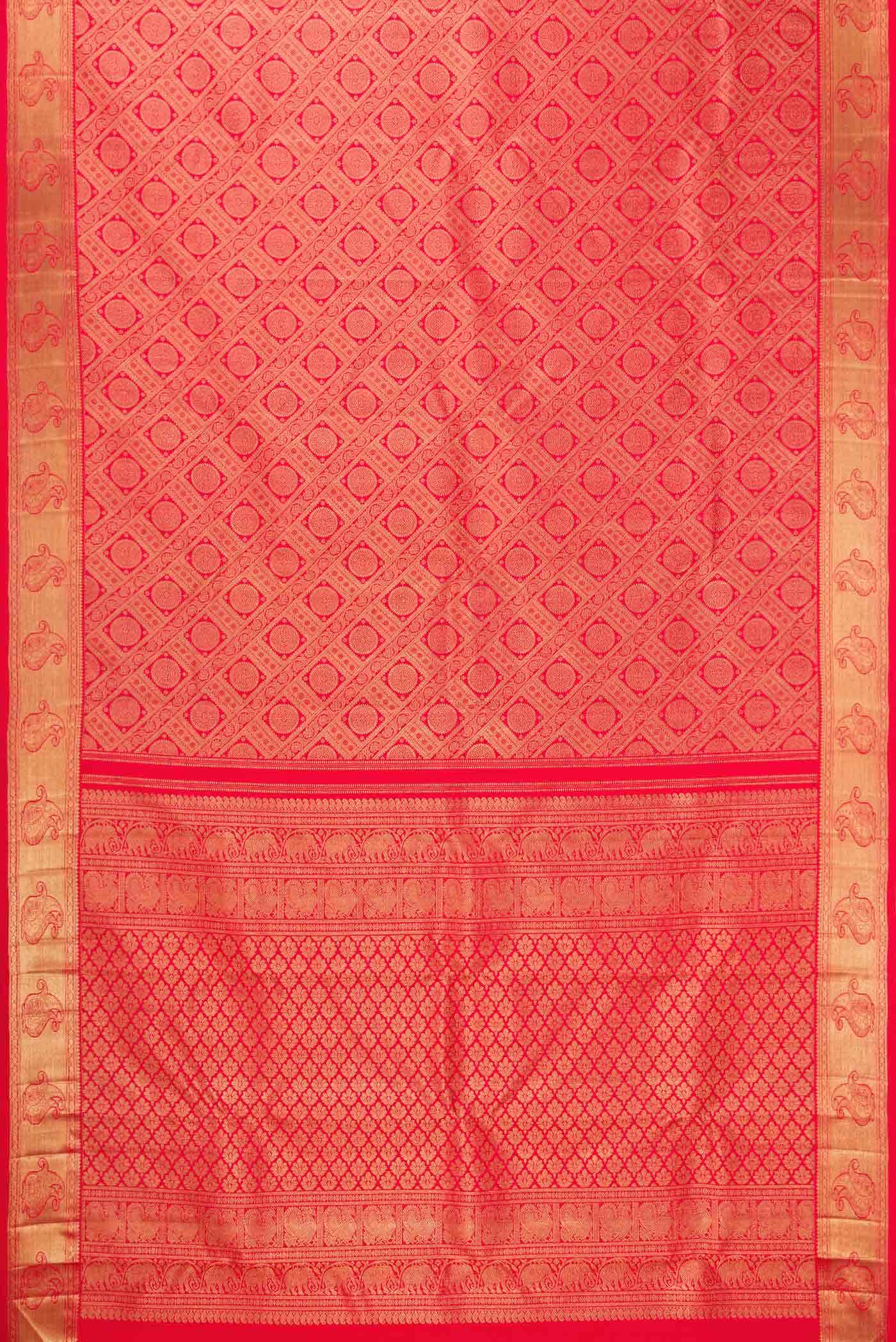 Pure Silk Pure Zari Red Kanjivaram Saree