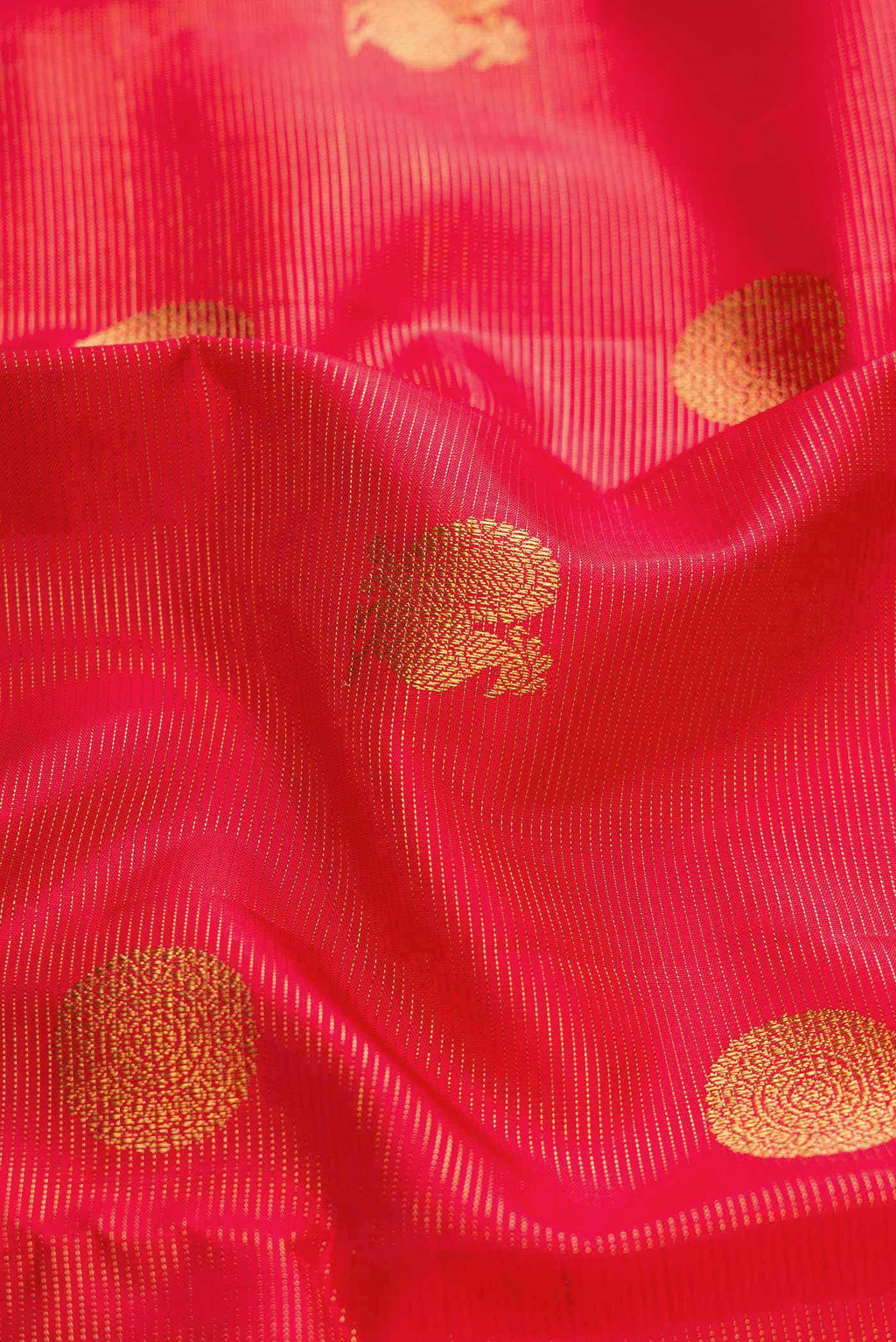 Pure Silk Pure Zari Brick Orange Dual Tone Kanchipuram Saree