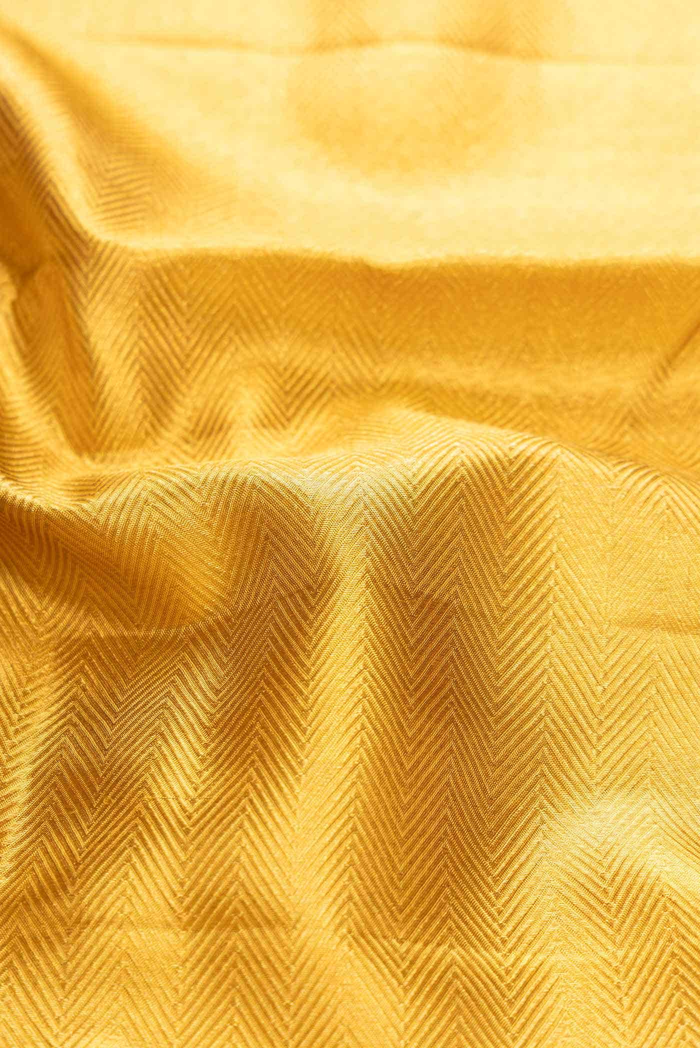 Pure Silk Pure Zari Gold Dual Tone Kanchipuram Tissue Saree