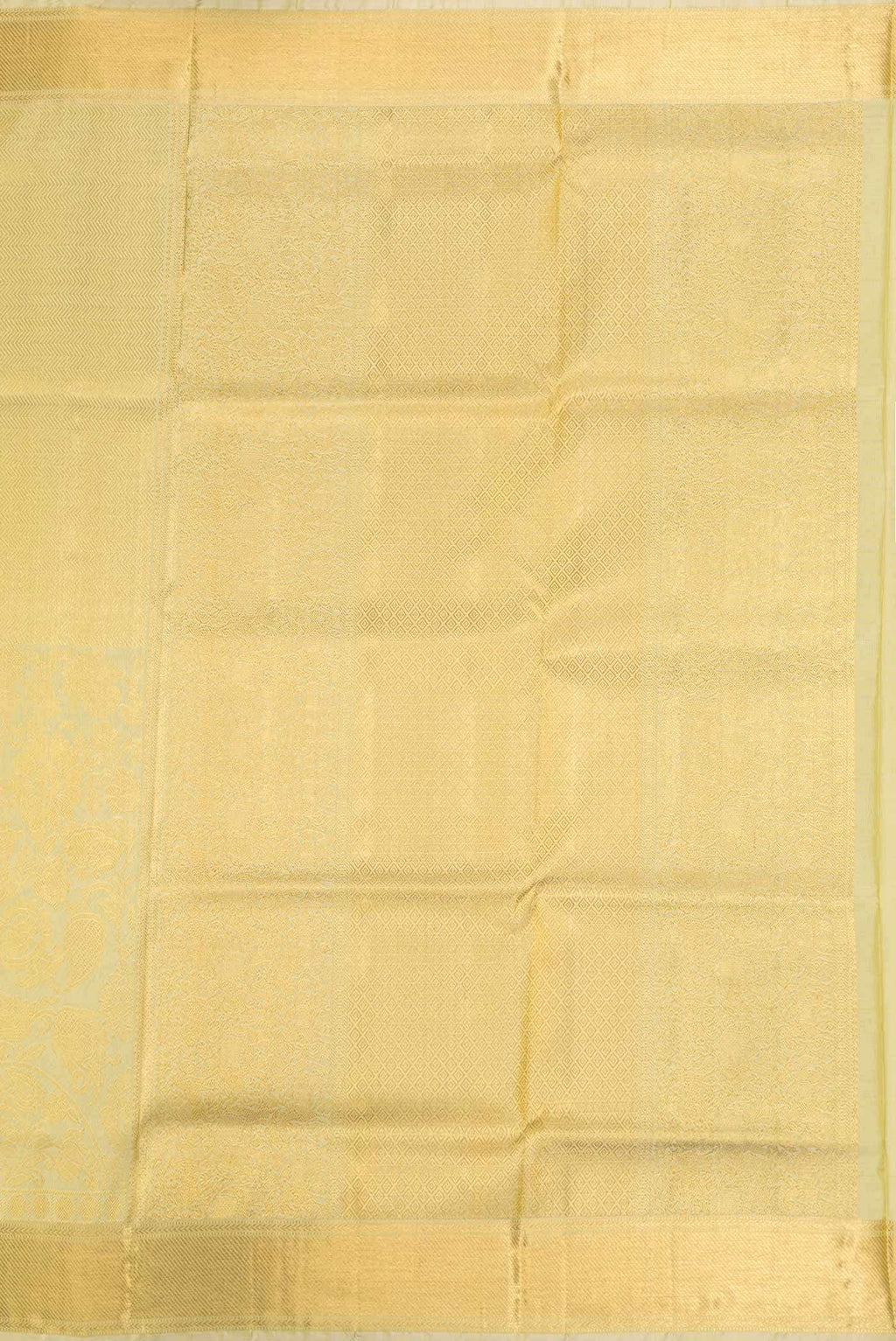 Pure Silk Pure Zari Gold Dual Tone Kanchipuram Saree