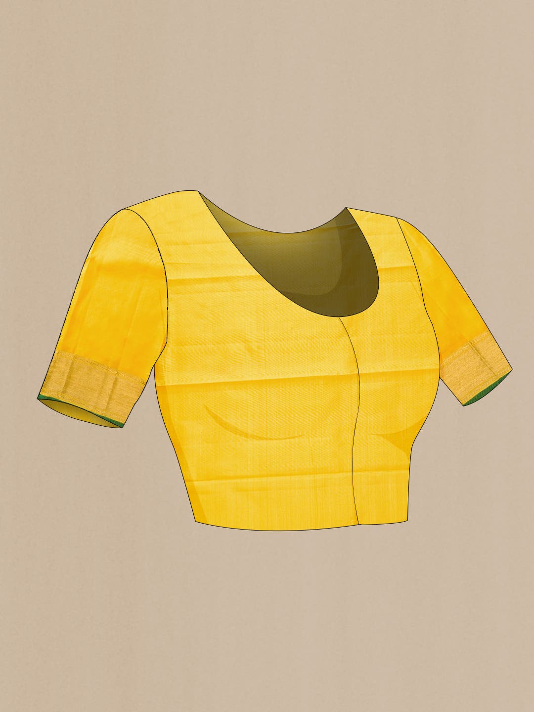 Pure Silk Pure Zari Yellow Kanchipuram Saree