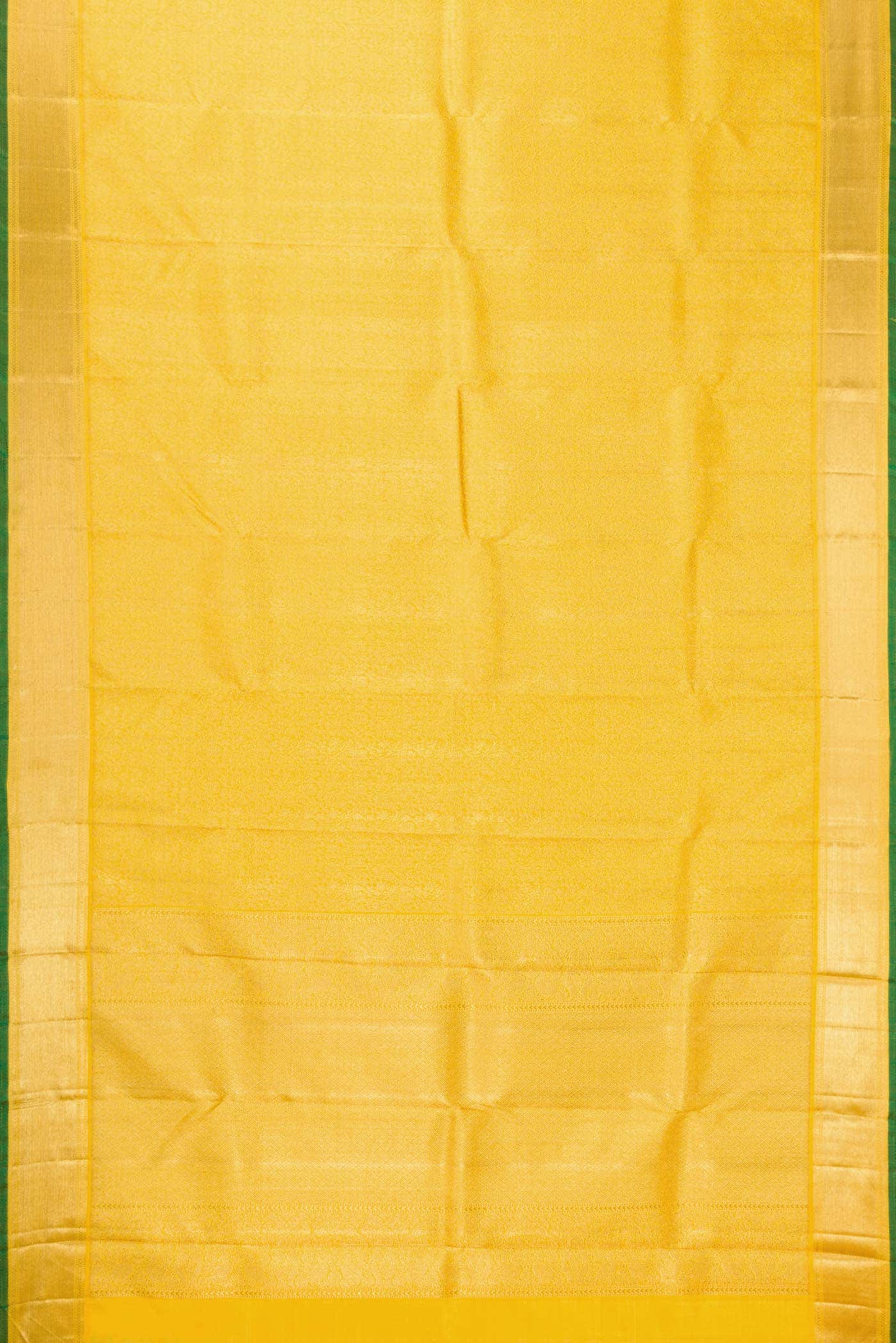 Pure Silk Pure Zari Yellow Kanchipuram Saree
