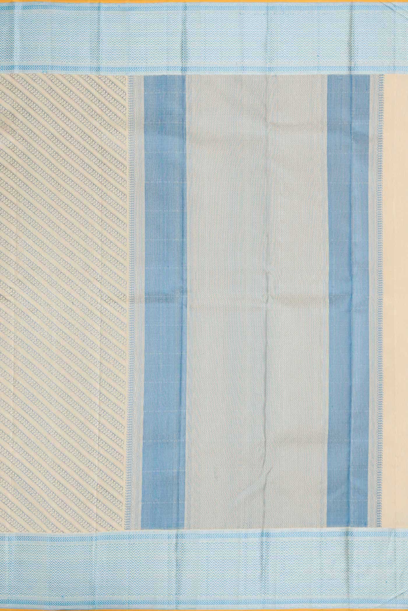 Beige Kanchipuram Silk Saree