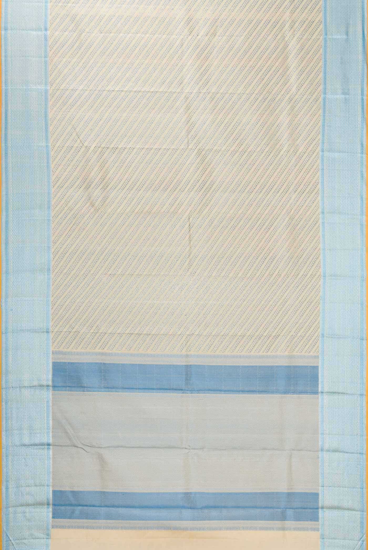 Beige Kanchipuram Silk Saree