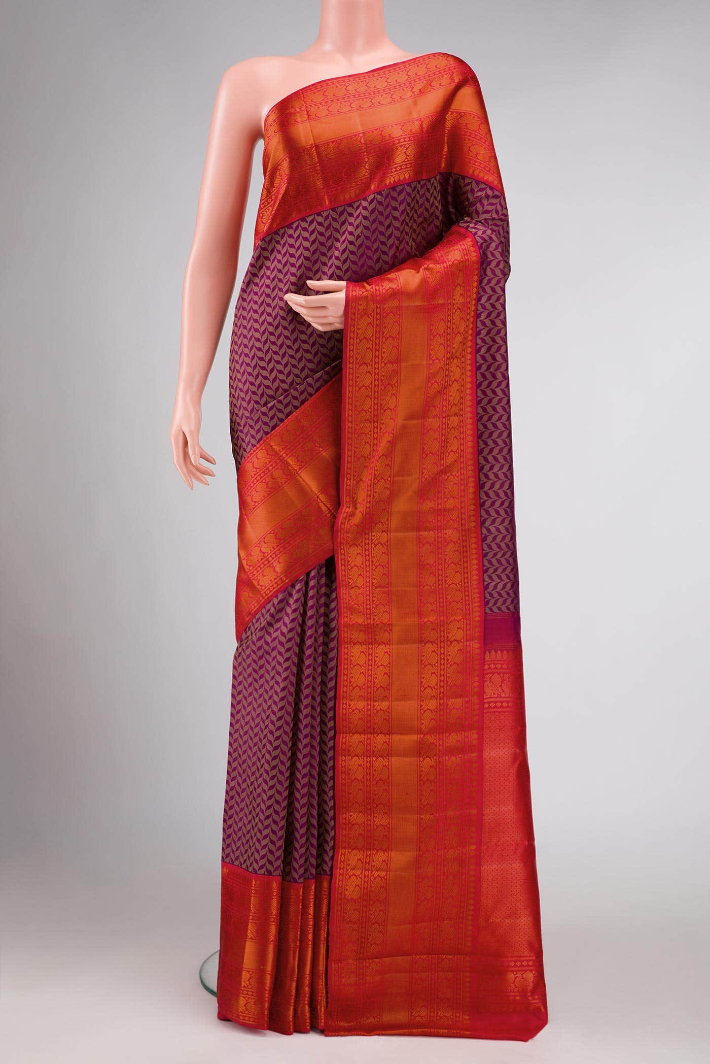 Violet Kanchipuram Silk Saree