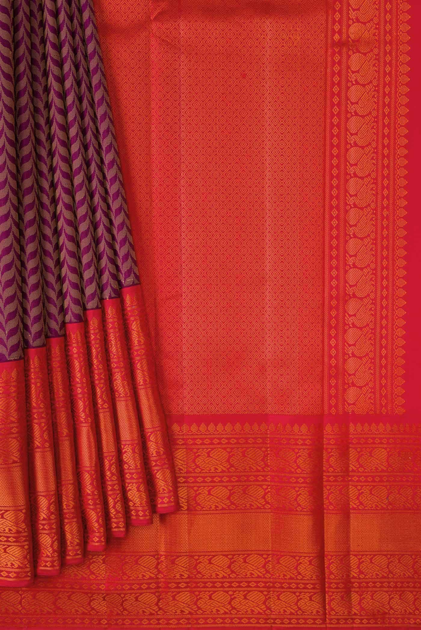 Violet Kanchipuram Silk Saree