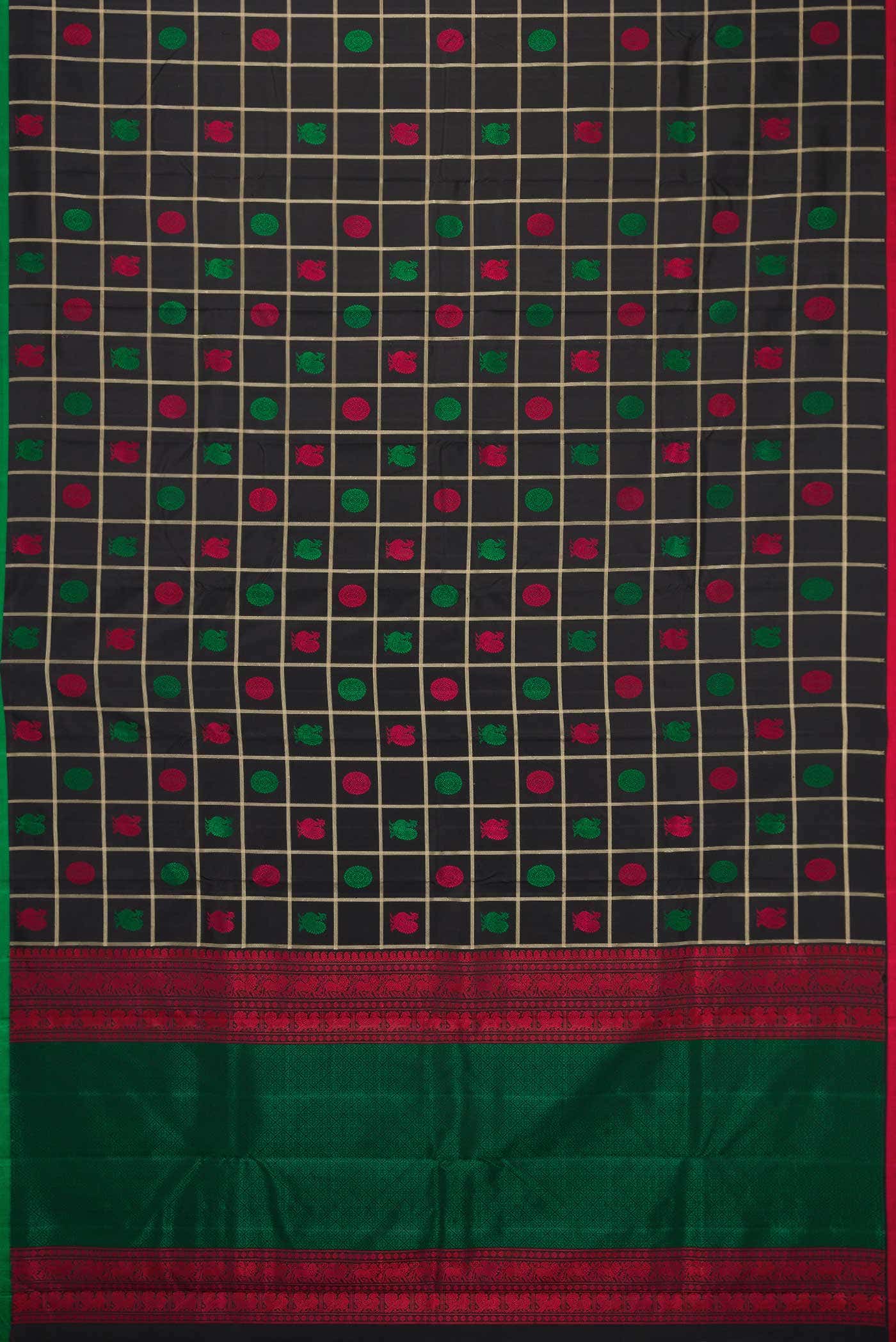 Black Kanchipuram Silk Saree