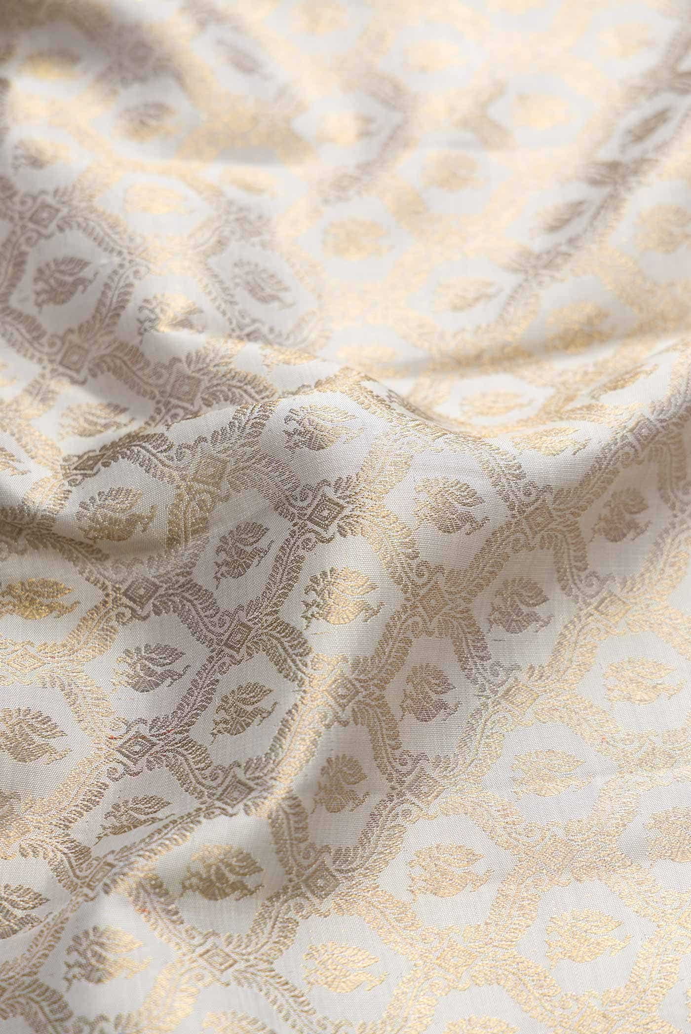 Pure Silk Pure Zari Grey Kanchipuram Saree