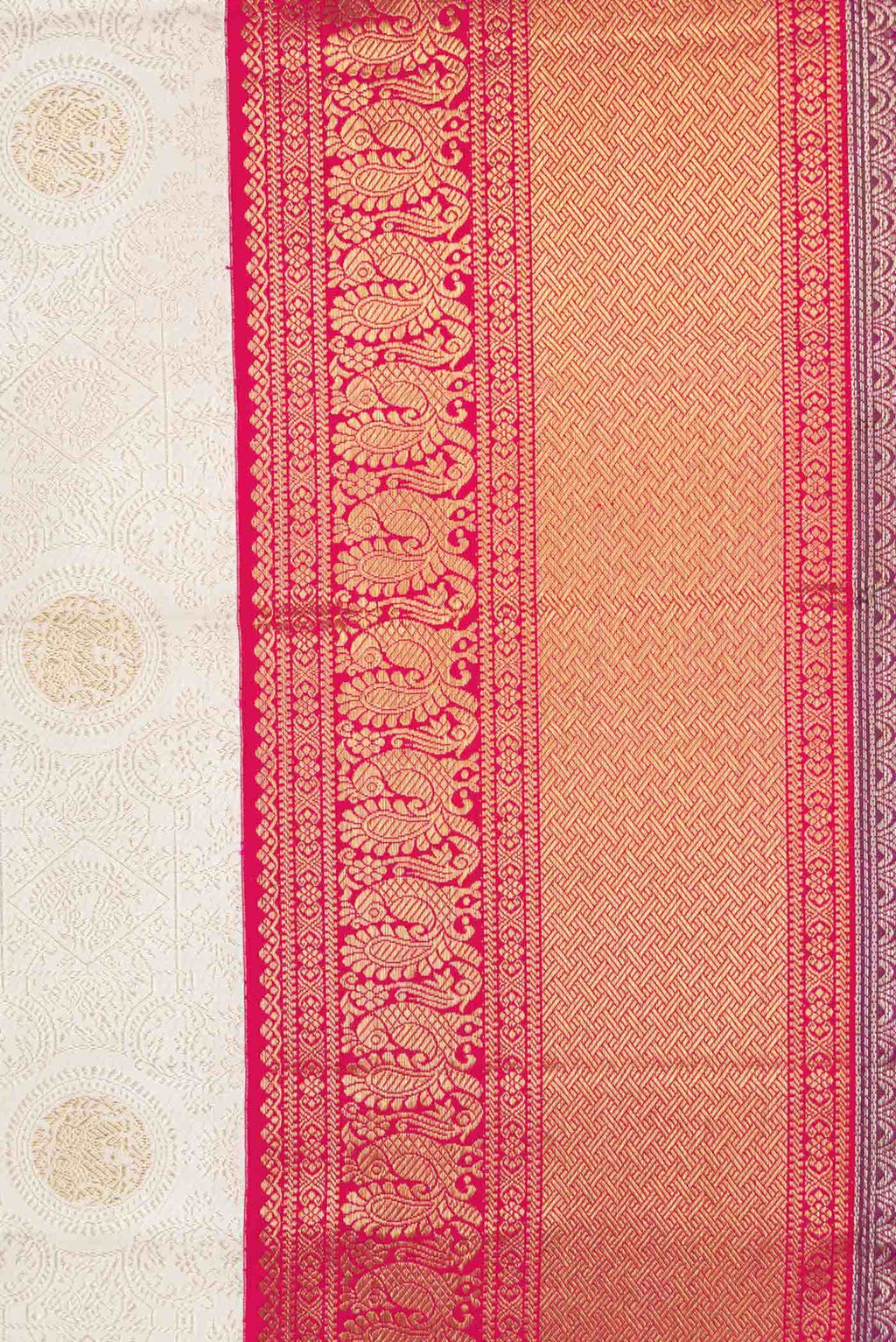 Pure Silk Pure Zari Off White Kanchipuram Saree