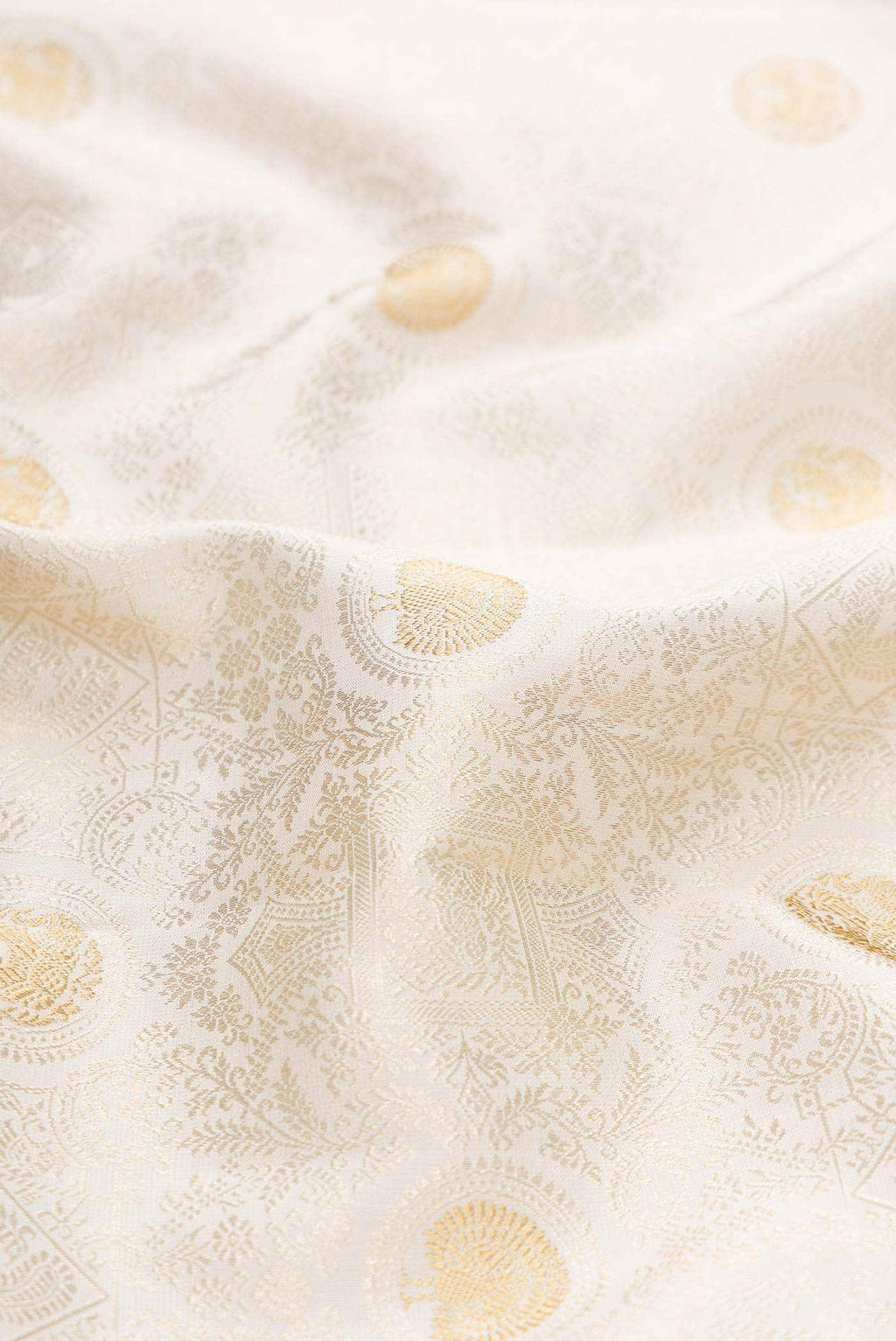 Pure Silk Pure Zari Off White Kanchipuram Saree