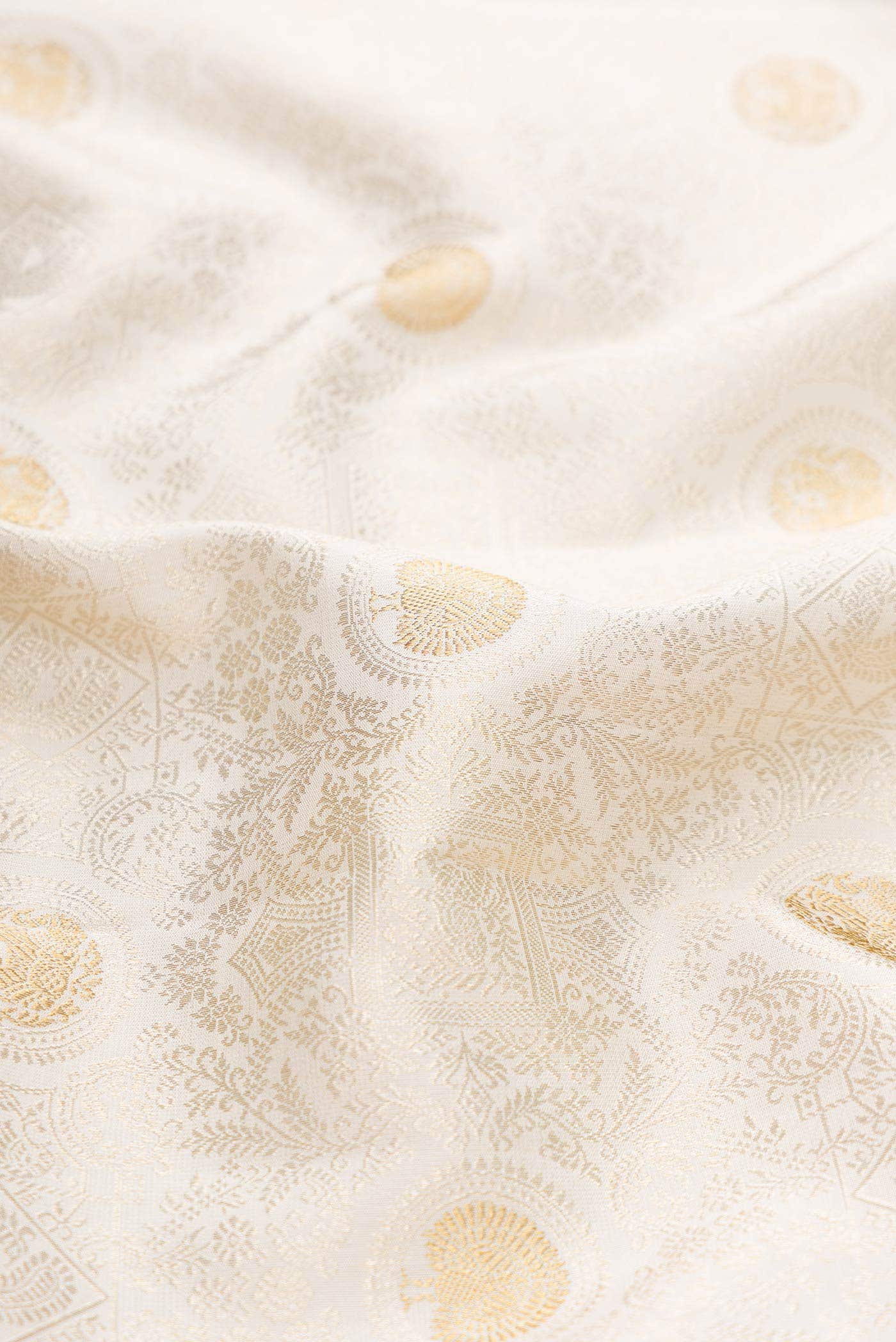 Pure Silk Pure Zari Off White Kanchipuram Saree