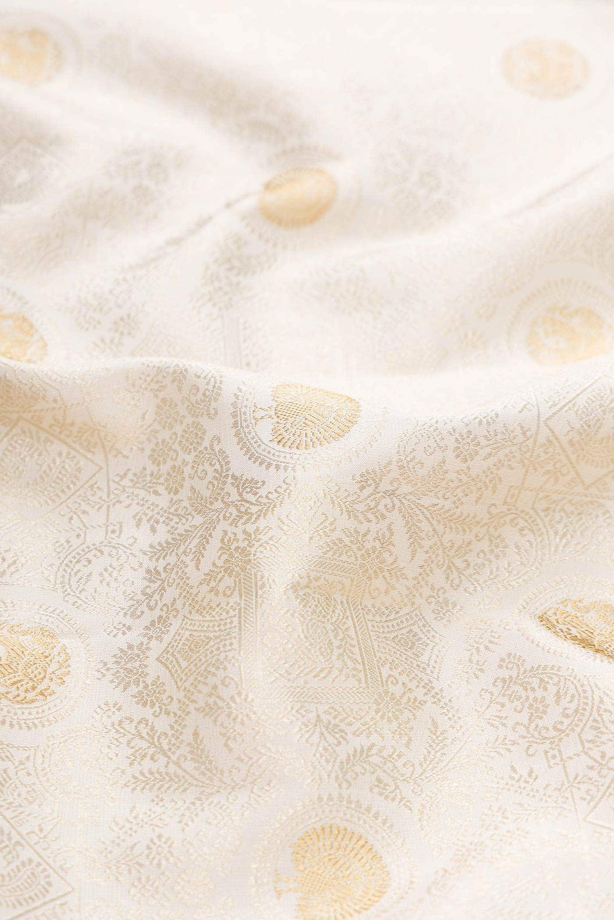 Pure Silk Pure Zari Off White Kanjivaram Saree