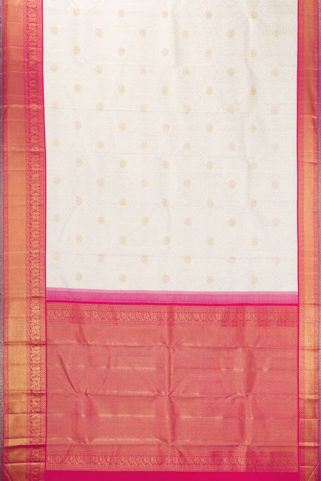 Pure Silk Pure Zari Off White Kanchipuram Saree