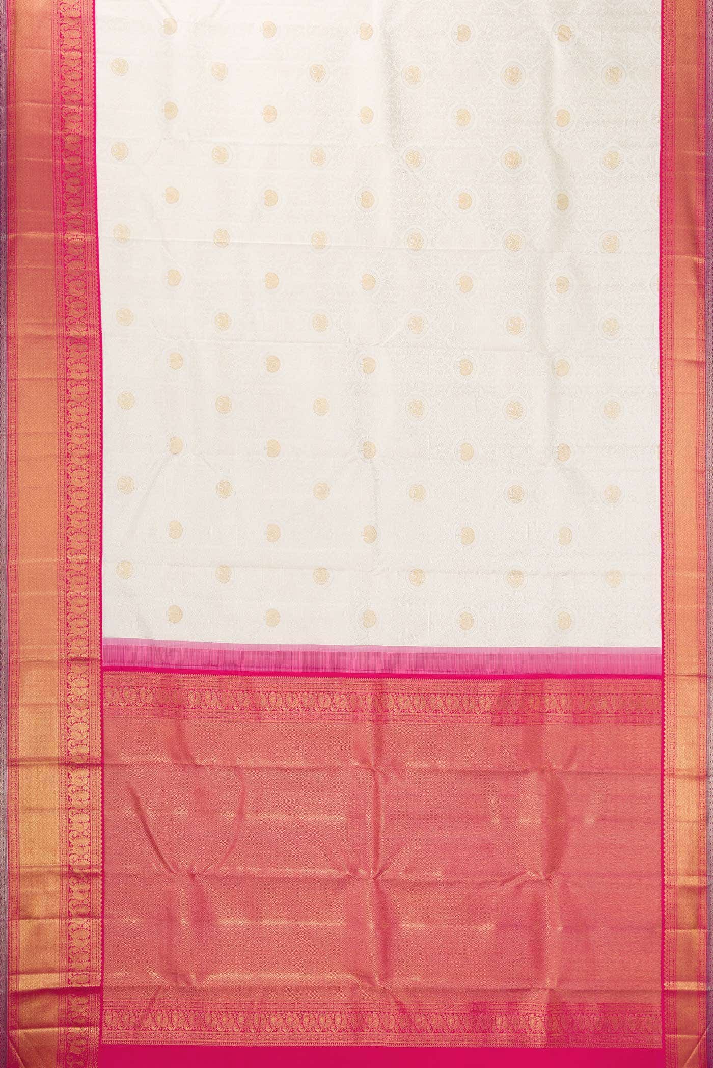 Pure Silk Pure Zari Off White Kanchipuram Saree