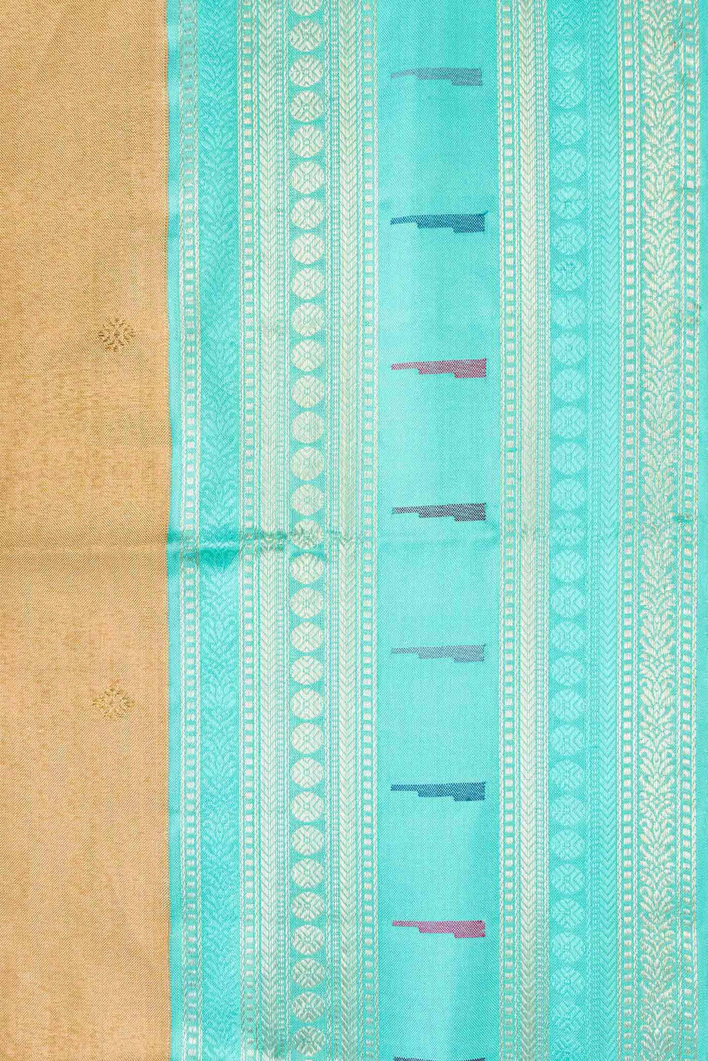 Pure Silk Pure Zari Dark Beige Kanchipuram Tissue Saree