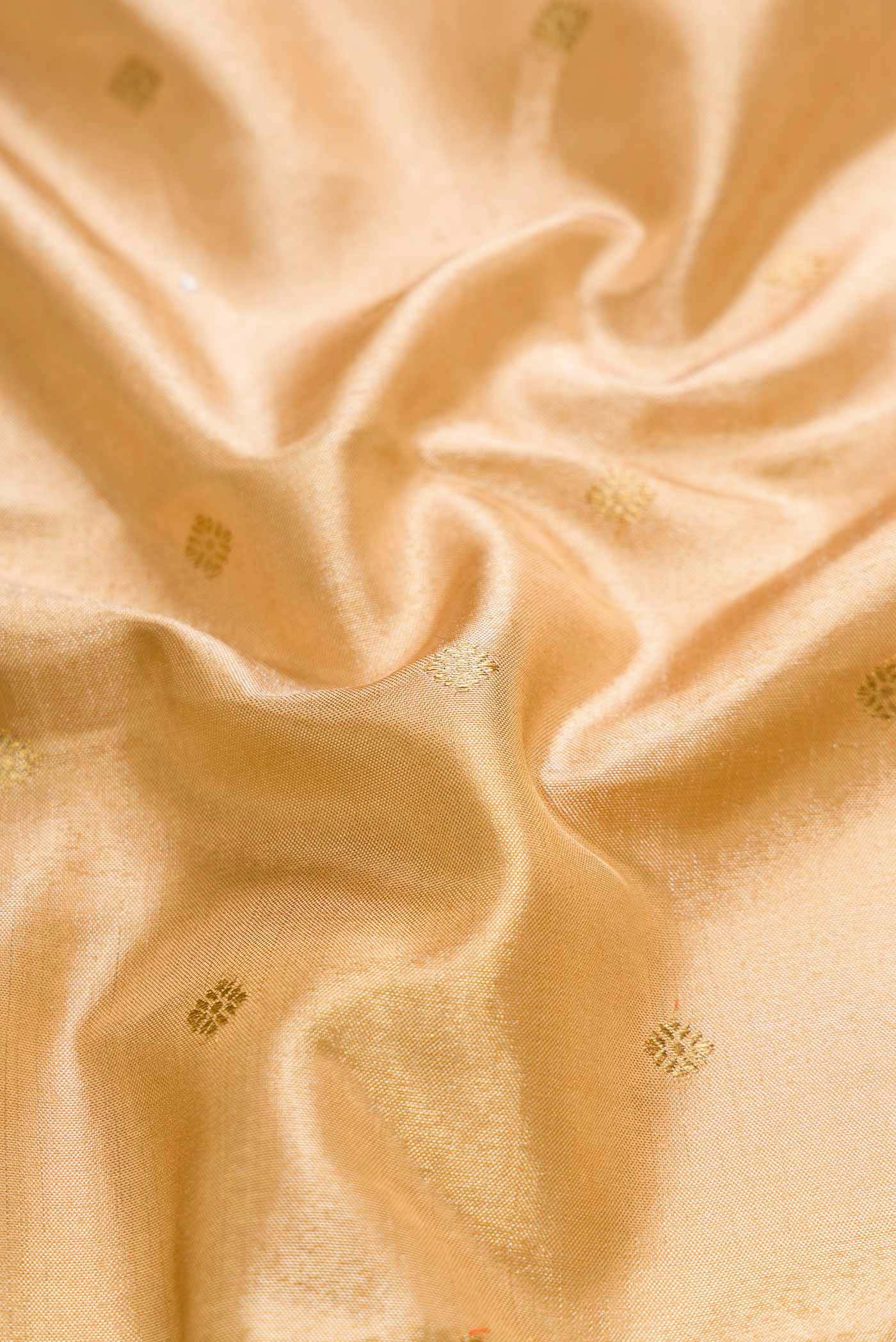 Pure Silk Pure Zari Dark Beige Kanchipuram Tissue Saree
