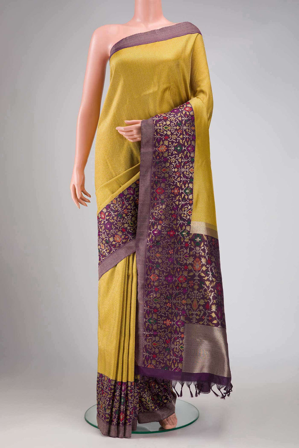 Pure Silk Pure Zari Gold Kanchipuram Tissue Saree