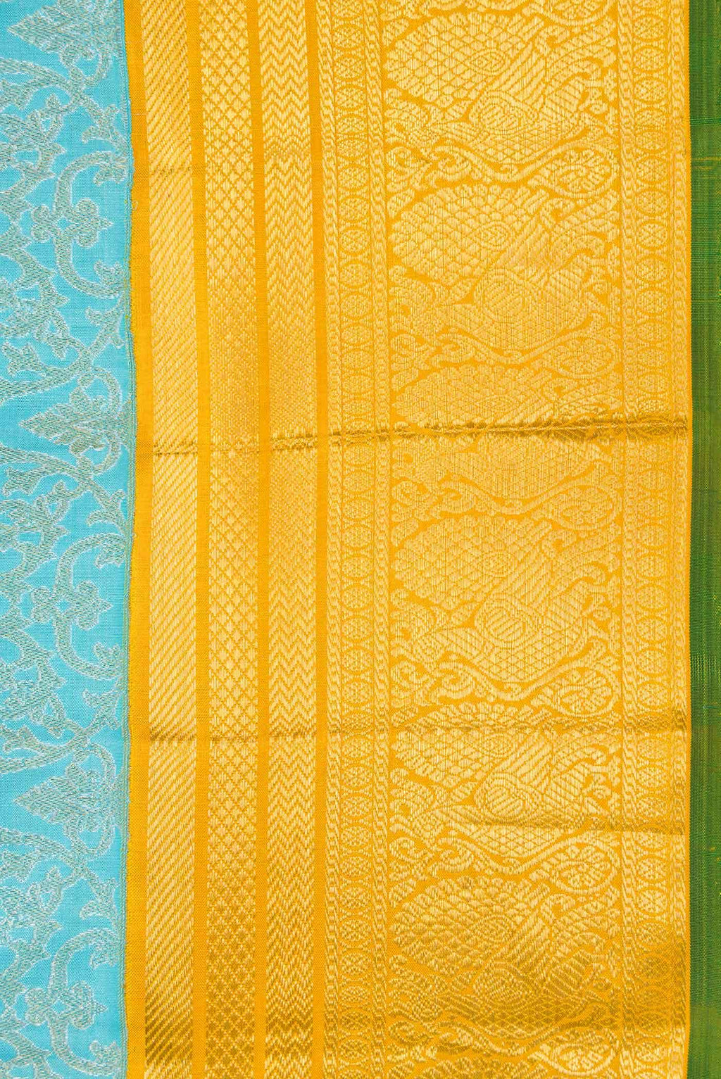 Sky Blue Dual Tone Kanchipuram Silk Saree