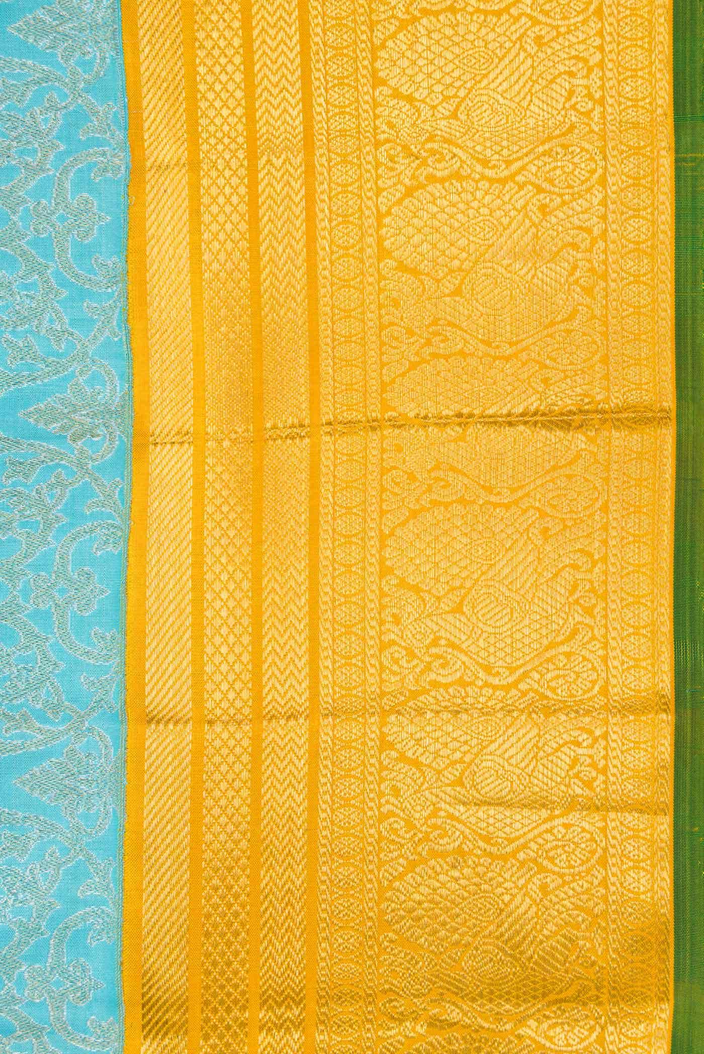 Sky Blue Dual Tone Kanchipuram Silk Saree