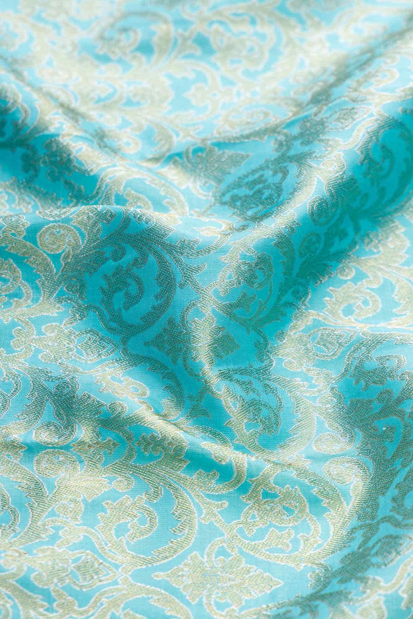 Sky Blue Dual Tone Kanchipuram Silk Saree