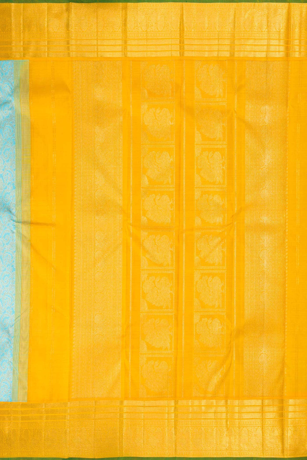Sky Blue Dual Tone Kanchipuram Silk Saree